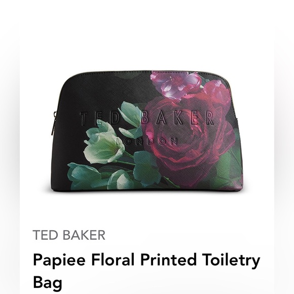 Ted Baker Bags Ted Baker Papiee Floral Printed Toiletry Bag Black